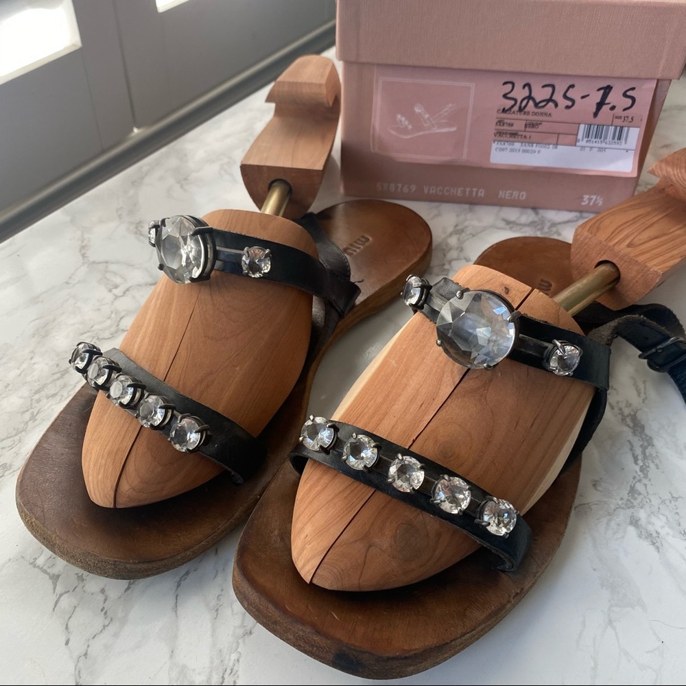 Miu Miu By Prada Runway Jewel Roman Sandals